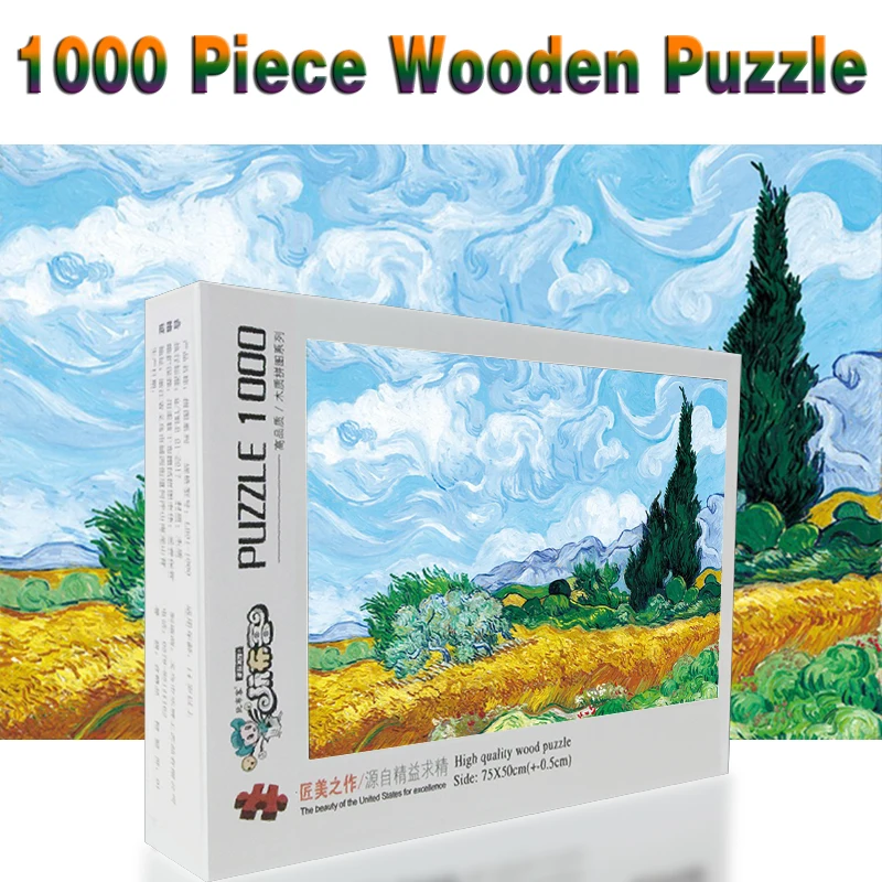 van gogh pole pszenicy z cyprysami