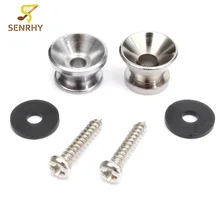 2шт гитара бас хромированный металл конец pin ремень кнопки замки валик винты с полукруглой головкой ремни Пег Пег Блокировка гитара части аксессуары