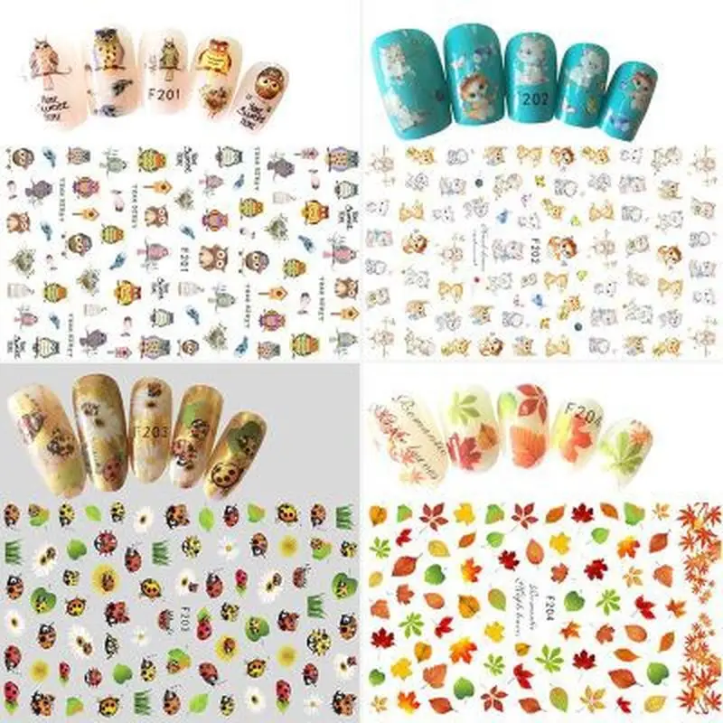 

Nail Art Stickers Flower Animal cartoon Nail Tips Stickers Manicure Stickers Decoration Accessories