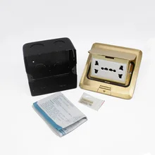 Напольная розетка, медная гидравлическая буферная вилка, шесть многофункциональных штепсельных вилок 10A 110 V-250 V