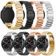 20mm 22mm Three Links Business Stainless Steel WatchBands For Samsung Galaxy Gear S2 S3 Classic Frontier Smart Watch Strap