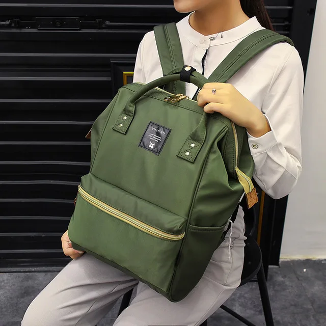 Женский рюкзак большой емкости, детская сумка, рюкзак для путешествий, дизайнерская сумка для кормления ребенка, рюкзак для мамы, женские сумки для ухода за собой, модные - Цвет: green-S