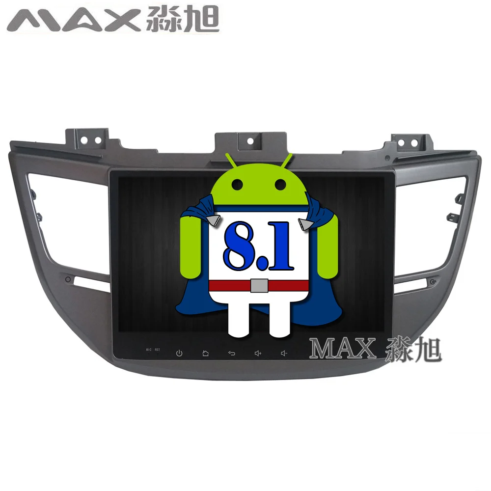 Cheap MAX Deep Gray Frame Android 8.1.0 Car GPS Navigation System For Hyundai Tucson/IX35 2015-2017 Bluetooth call WiFi SWC free map 0