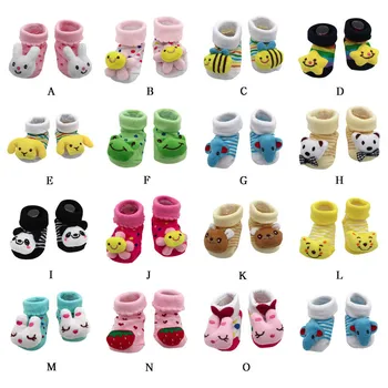 

Newborn Baby Girls Boys Kids Children's Socks Anti-Slip Socks Slipper Shoes Boots Cartoon Style Cute Socks Suit For 0-12months