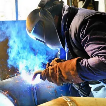 

Heavy Duty Thick Arc Tig Mig Welding Gloves Flexible Sturdy Large Cowhide Fireplace Gloves High Heat Proof Fire Resistant Glove
