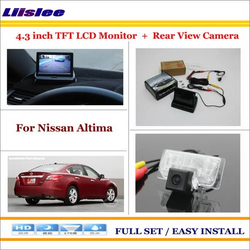 Liislee For Nissan Altima Auto Back UP Reverse Camera + 4.3" Color LCD Monitor = 2 in 1 Rearview