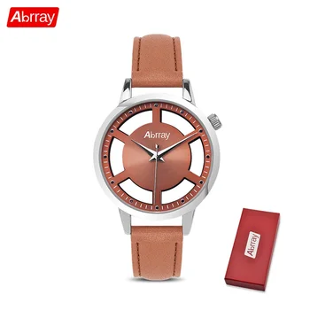 

Abrray Fashion Ladies Watch Gear Hollow Dial Quartz Watches For Women PU Leather Blue Strap Casual Elegant Wristwatch Blush Gold