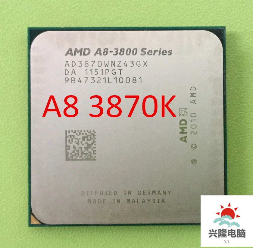 top processor Free shipping AMD A8 3870K FM1 3.0GHz 4MB 100W CPU processor FM1 scrattered pieces A8-3870 APU Integrated good cpu