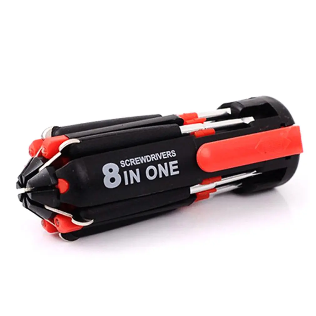 

8-in-1 Screwdriver Portable Multifunction Repair Tool Set with 6 LED Torch Flashlight Emergency Multi Tools