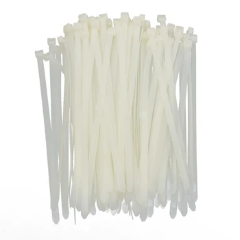 

CNIM Hot 100PCS Strong Cable Ties / Tie Wraps Zip Ties Color:White Size:4.8*200mm