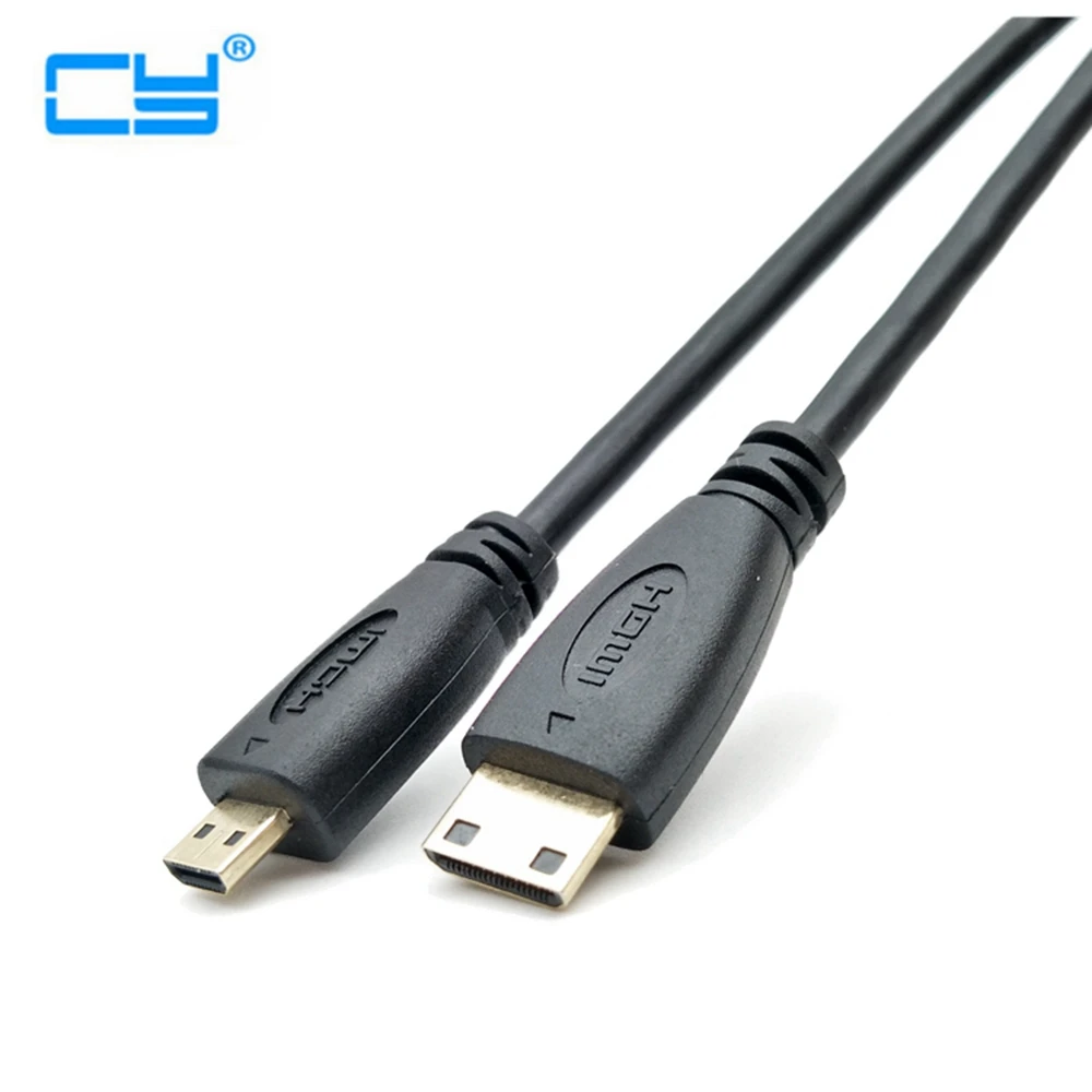 Мини-micro HDMI папа-папа HDMI адаптер из чистой меди линия высокого качества антенный кабель