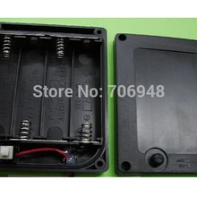 50 шт./лот влагостойкий на пальчиковых батарейках держатель с крышкой и переключателем для 4 батареек АА