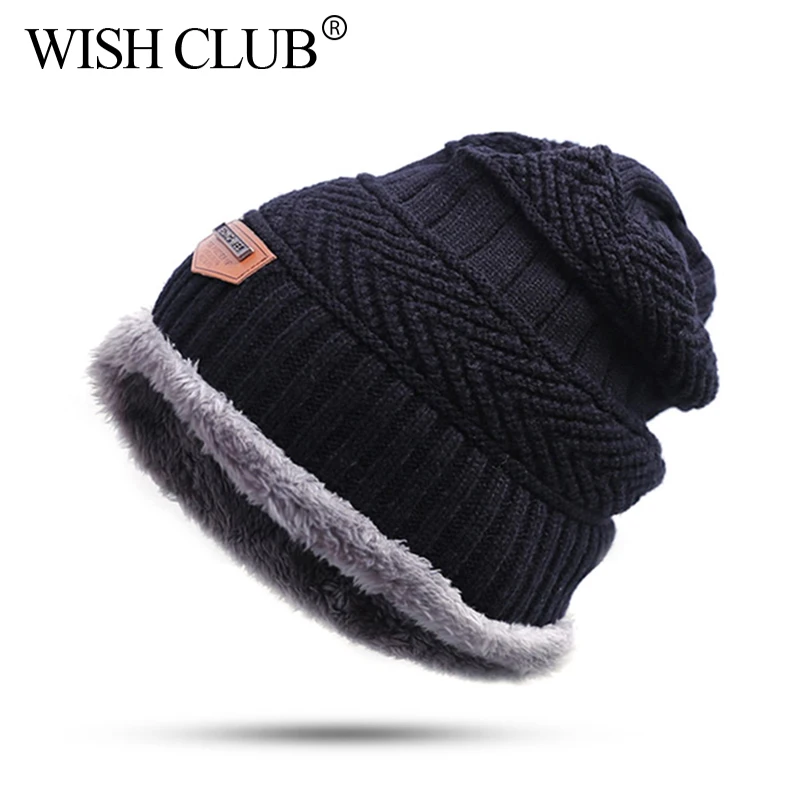 

Hot Sale Warm Winter Hat For Man Hat Thick Warm Beanies Skullies Cap Knitted Warm Hat Bonnet Gorros Cap Drop Shipping