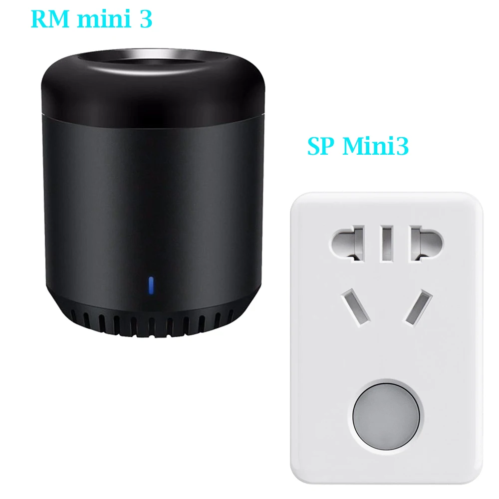 Broadlink умный дом RM Mini 3 Смарт-контроллер WiFi+ 4G+ ИК-приложение пульт дистанционного управления для Alexa Google Home SPMini 3 WiFi розетка AU Plug - Bundle: RM mini 3 SPmini3