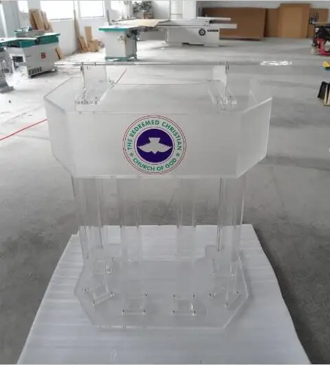 

Free Shipping platform organic stage the speaker's podium crystal reception desk acrylic lectern reception church