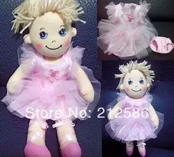 Новое поступление высокое качество 35 см розовое платье принцессы девушки кукла мода куклы для детских детей кукла подарок машинная стирка