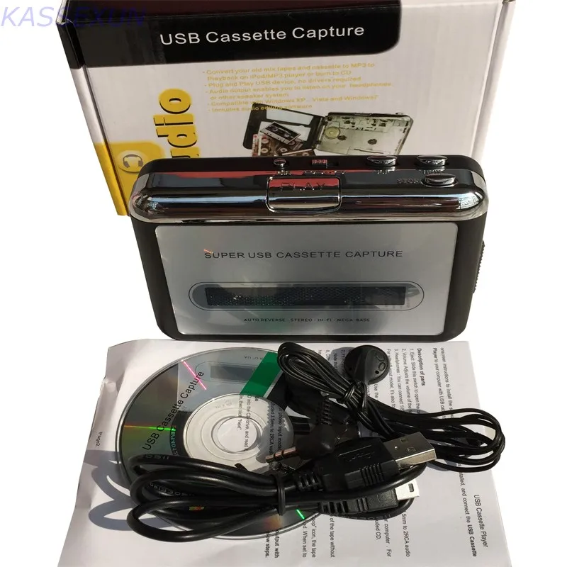 Placa de Captura de Cassete Reprodutor de Cassete para Converter de Mp3 em pc com Walkman Reprodutor Cassete para Converter Mp3 em pc com de - Image 3
