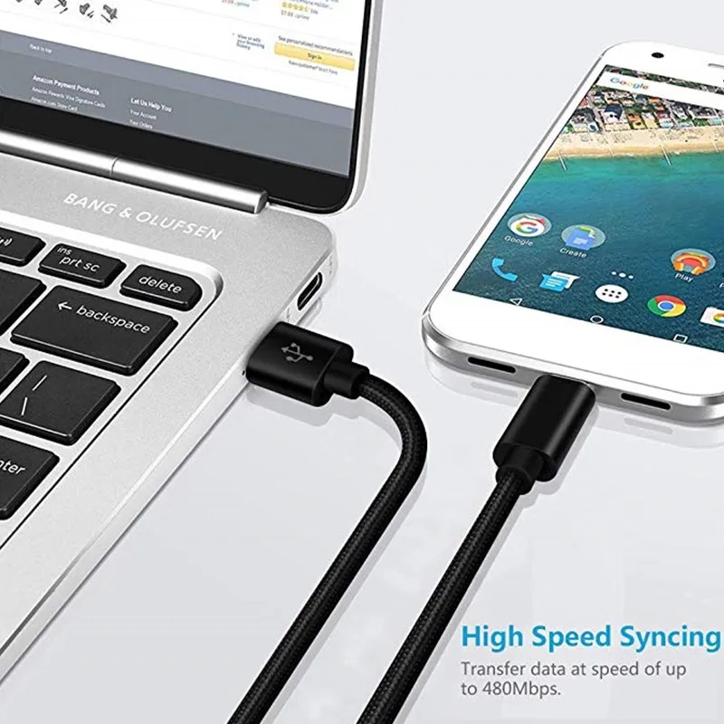 Кабель Micro USB для телефонов Huawei Y9 Y7 Y6 Y5 prime 2018 Xiaomi Samsung S6 S7|Кабели мобильных