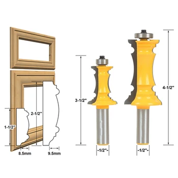 

2pcs 1/2 Inch Shank Bottom Wood Cleaning Bit Straight Router Bit Clean Milling Cutter Woodworking Bits Power Machine