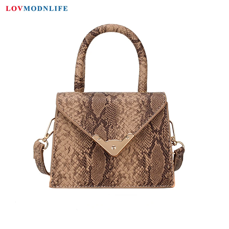 

Luxury Crossbody Bags For Women Female Designer Tote Bag Leather Small Ladies Handbags Snake Print Black Mini Woman Shoulder Bag
