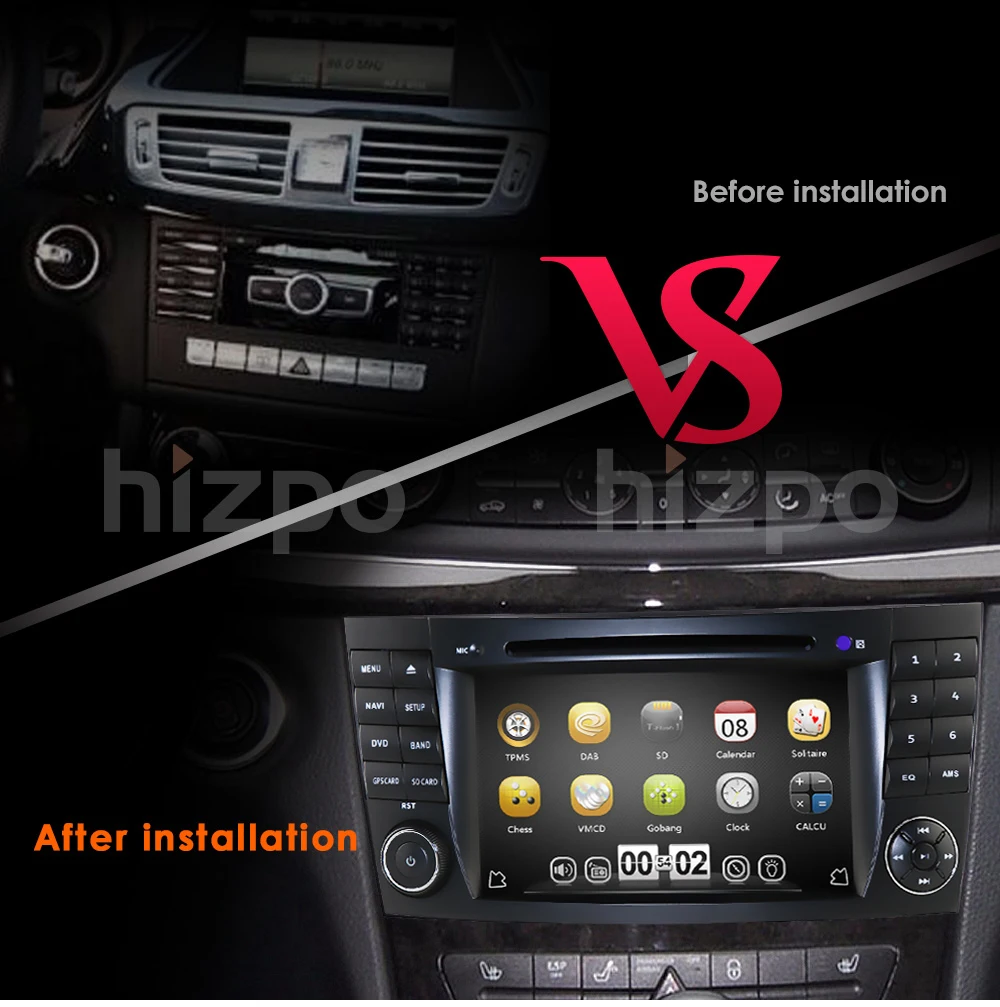 Best 2Din Car Multimedia Player For Mercedes Benz E-Class W211 E200,E220,E240,E270,E280,E300,E320,E350,E400,E420,E55 Radio GPS Nav BT 2
