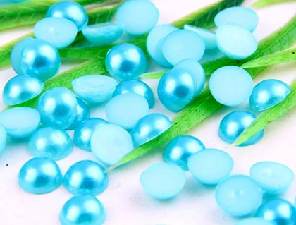 1000Pcs Half Round Flat Back Acrylic Pearl Bead Scrapbooking Embellishment Craft