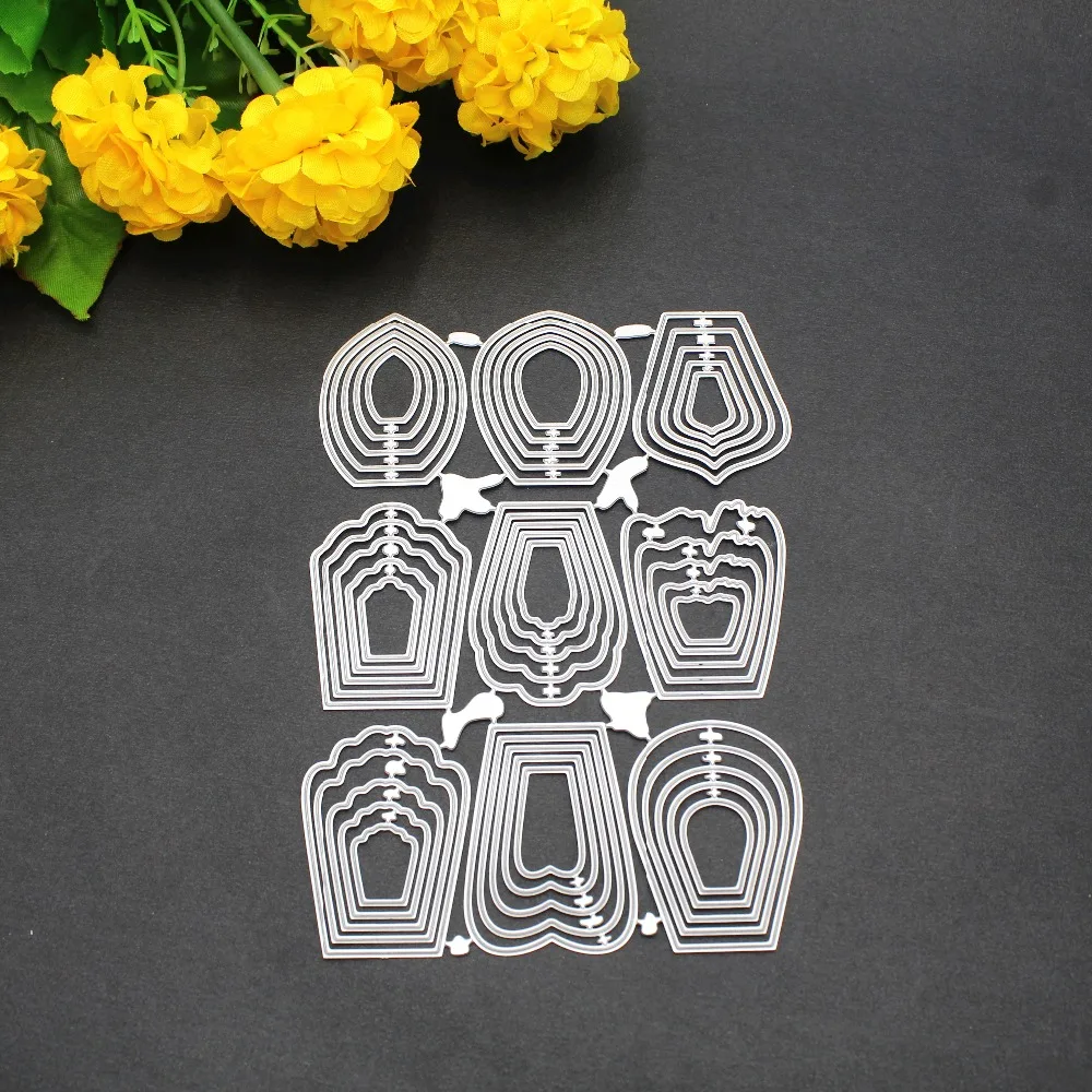 

newHot Sale 9pcs Different Flowers Petal Stencil Metal Cutting Dies Cut Practice Hands-on DIY Scrapbooking Album Craft dies Tool