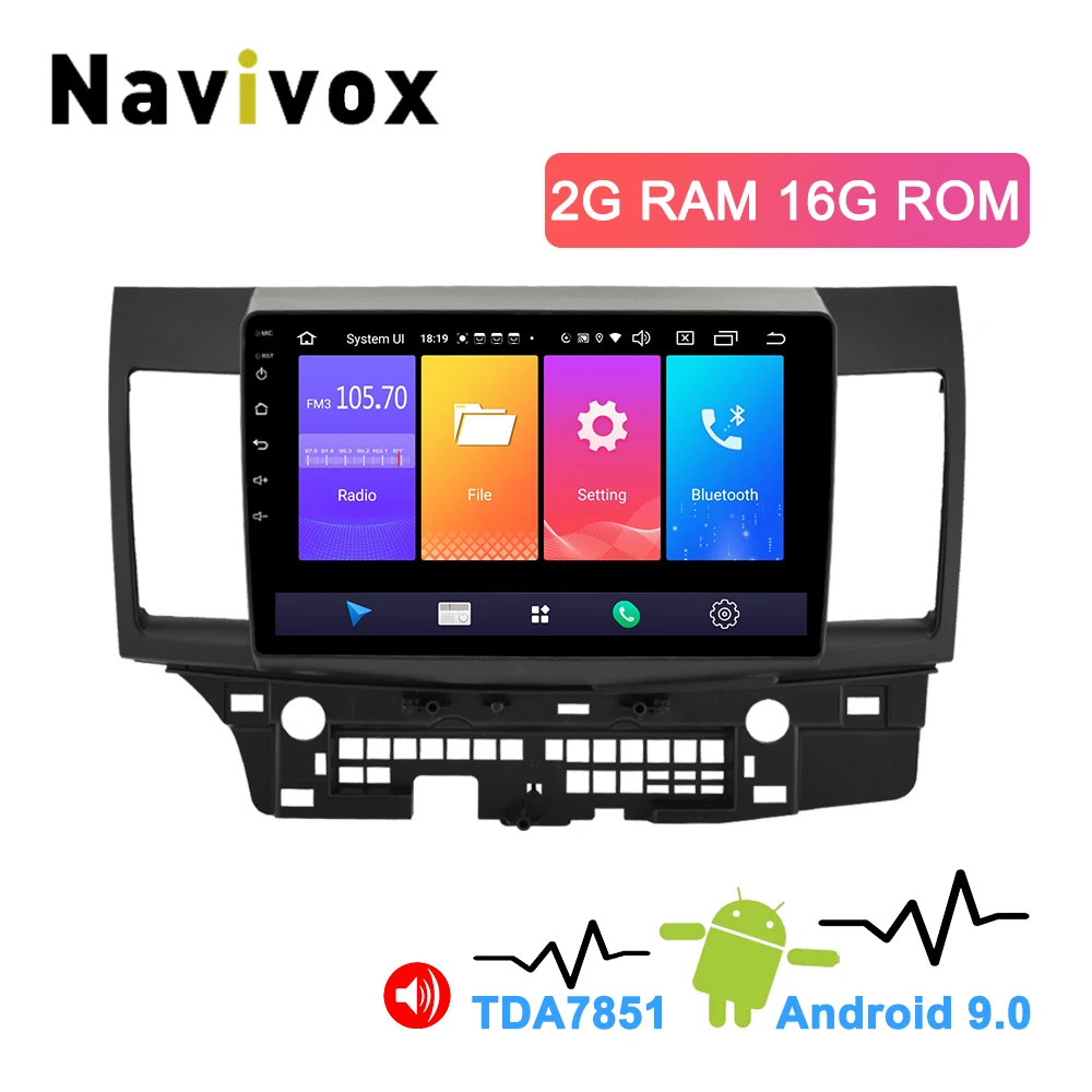 

Navivox Android 9.0 10.1 Car Multimedia Player For Mitsubishi Lancer 2003 2004 2006 2007 Car DVD GPS Navigation Head Unit Car S