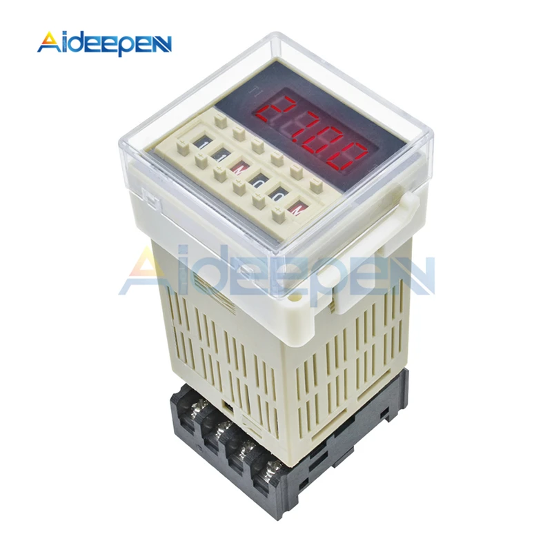 

DH48S-S Programmable Double Time Delay Relay Socket cycle Timer Base Voltage AC 220V 5A