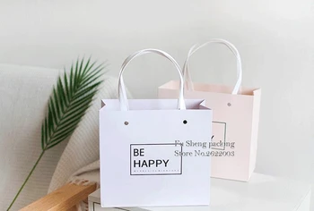 

50pcs/lot Colourful Gift bag with handle,Paper bag Gift shopping Bags packing Biscuits candy Food toy for Festival party wedding
