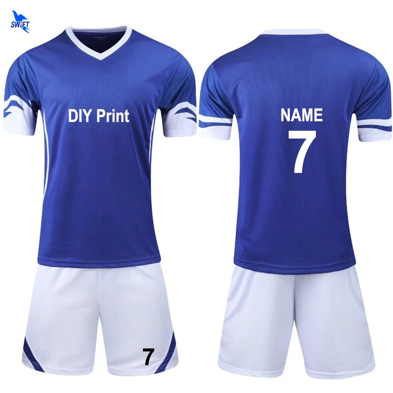 

2018 Boys Kids Men Football Jerseys Kit Short Sleeve Blank Soccer Training Suit Futsal Team Customize DIY Printed Uniforms Sets