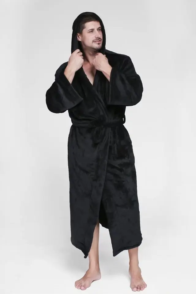 Плюс размер XXXL 160 кг халат для мужчин балахон с капюшоном зимний с длинным рукавом Изысканный плюшевый мужской Халат парные халаты унисекс