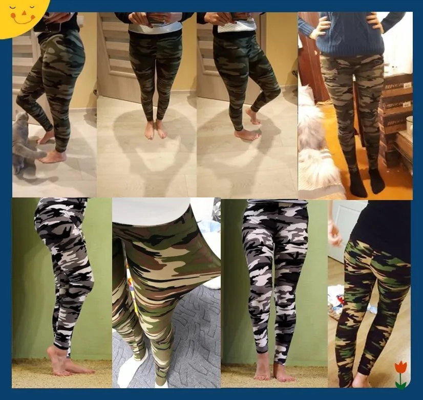 VISNXGI New Fashion 2021 Camouflage Printing Elasticity Leggings Camouflage Fitness Pant Legins Casual Milk Legging For Women