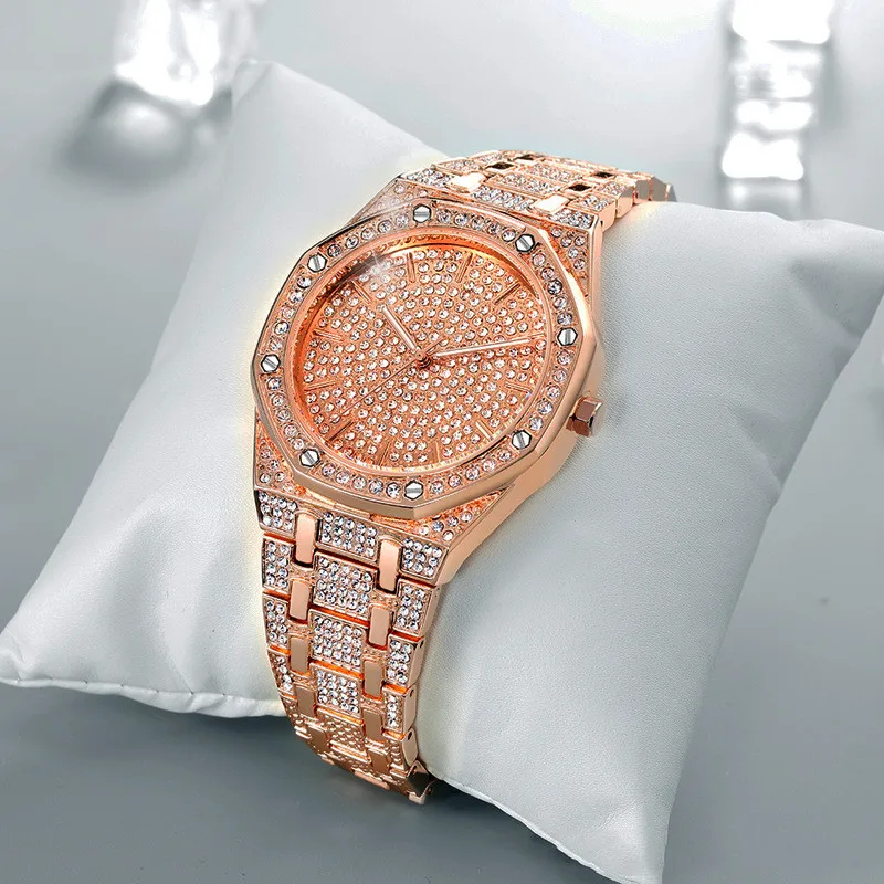 Beste Volledige Diamant Vol Sterren Horloges Geïmporteerd Quartz Mannen Vrouwen Horloges Waterdicht Hoge Kwaliteit Polshorloge PP AP