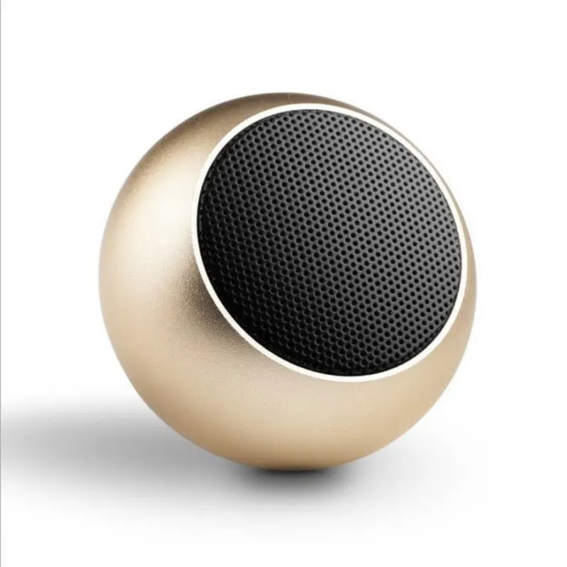 Soulusic BM3D Мини Портативный беспроводной Bluetooth динамик металлический стерео громкий динамик с микрофоном сабвуфер MP3 музыкальный плеер для телефона - Цвет: Gold