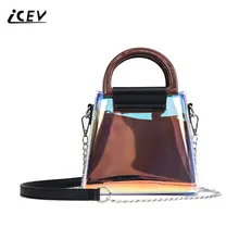 

ICEV New Fashion Organizer Jelly Laser Color Beach Bags Set Women Messenger Bags Handbags Women Famous Brands Bolsa Feminina Sac