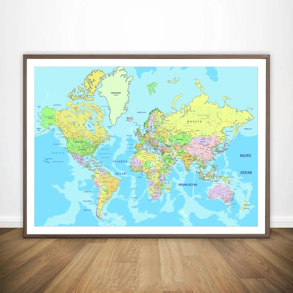 Карта постер на стену