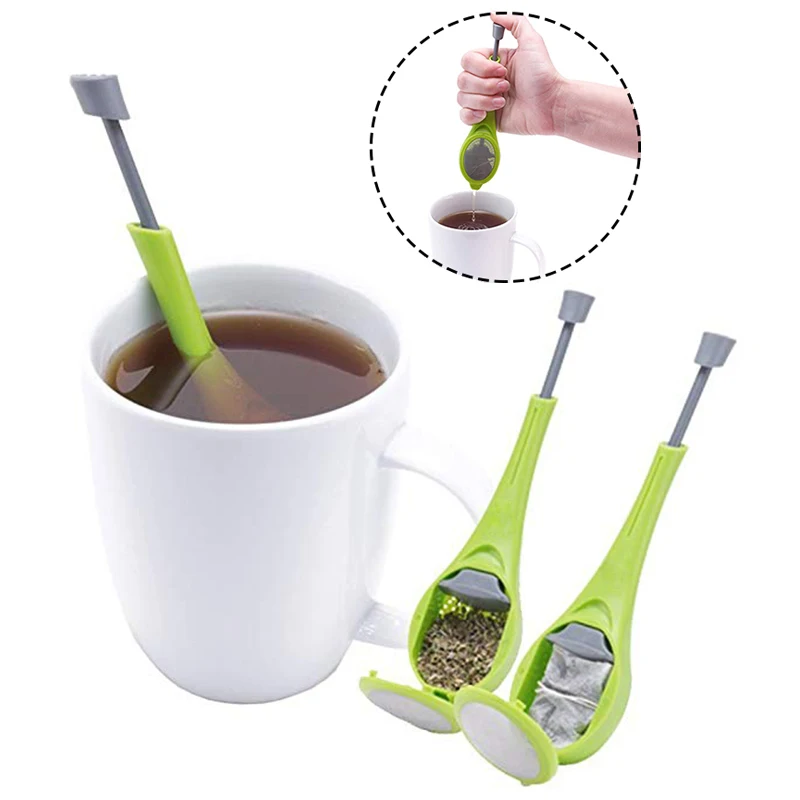 

Tea Infuser Filter Tea Strainer Built-in plunger Tea bag Healthy Plastic Tea&Coffee Strainer Measure Swirl Steep Stir&Press