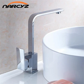 

Kitchen Faucet 360 Degree Rotating Swivel Chrome/Black Brass Deck Kitchen Sinks Faucet Hot Cold Mixer Kitchen Water Taps XT-177