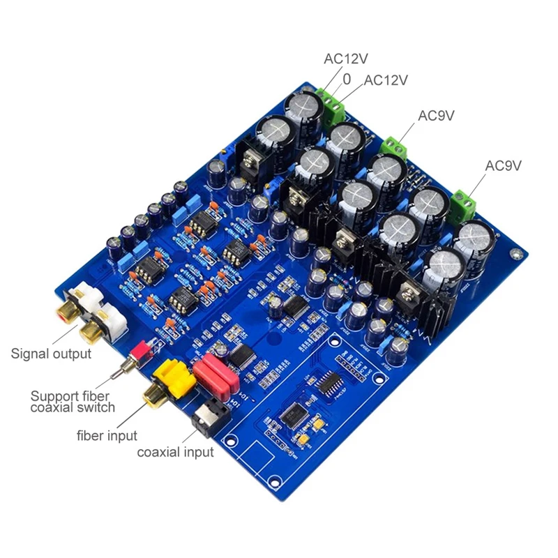 Двойной чип Ak4396Vf+ Ak4113 ЦАП Декодер поддержка волоконно-коаксиальная декодирующая плата Diy для усилителей мощности колонки amplificador