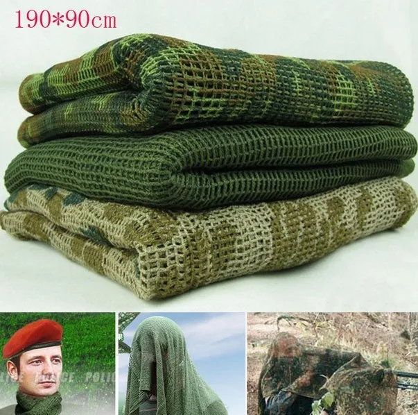 

Military Tactical Airsoft Scarf Face Veil For Hunting Ski Multi Purpose scrim scarf 65% Polyester+35% Baumwolle 190*90cm