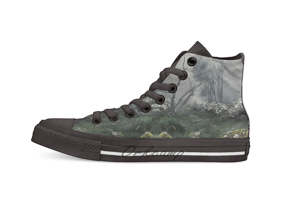 

Fogscape Design breathable Casual High Top lace-up Canvas shoes sneakers