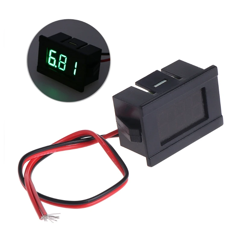 

DC 2 Wires 4.5-30V Mini LED Digital Display Voltmeter Volt Voltage Panel Meter #319
