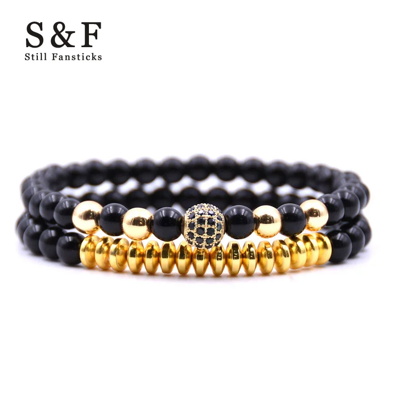 

Couple Bracelet Charms Bracelet Men Jewelry 6mm Ball Braslet Bracelets & Bangles Love Pulseira Masculina For Women Hademade