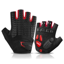Резиновые перчатки ROCKBROS Нескользящие перчатки с половиной пальцев мужские летние MTB Дорожные Перчатки Горный велосипед Спортивные Перчатки для фитнеса
