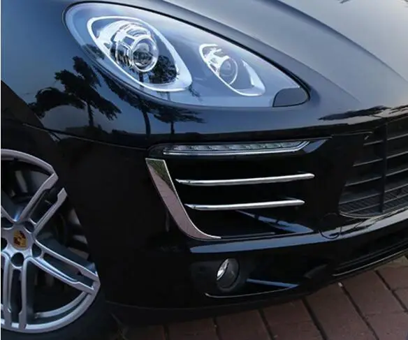 

Matt Front Fog Light Upper Cover Inerts Strip Trim 6pcs For Porsche Macan 2014-2017 High-quality