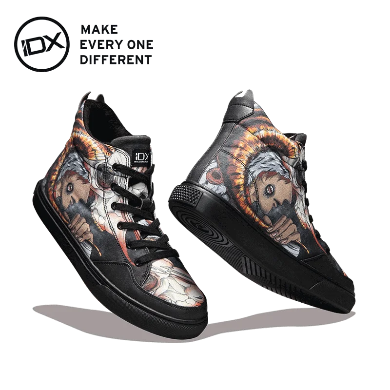 

IDX Leader original fashion comfortable satan goat graffiti workshoes man