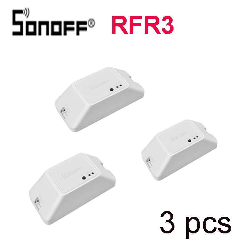 SONOFF RFR3 DIY wifi Пульт дистанционного управления умный RF переключатель домашний помощник Модуль Автоматизации умного дома DIY таймер работа с Alexa/Google - Комплект: Sonoff RFR3  3pcs