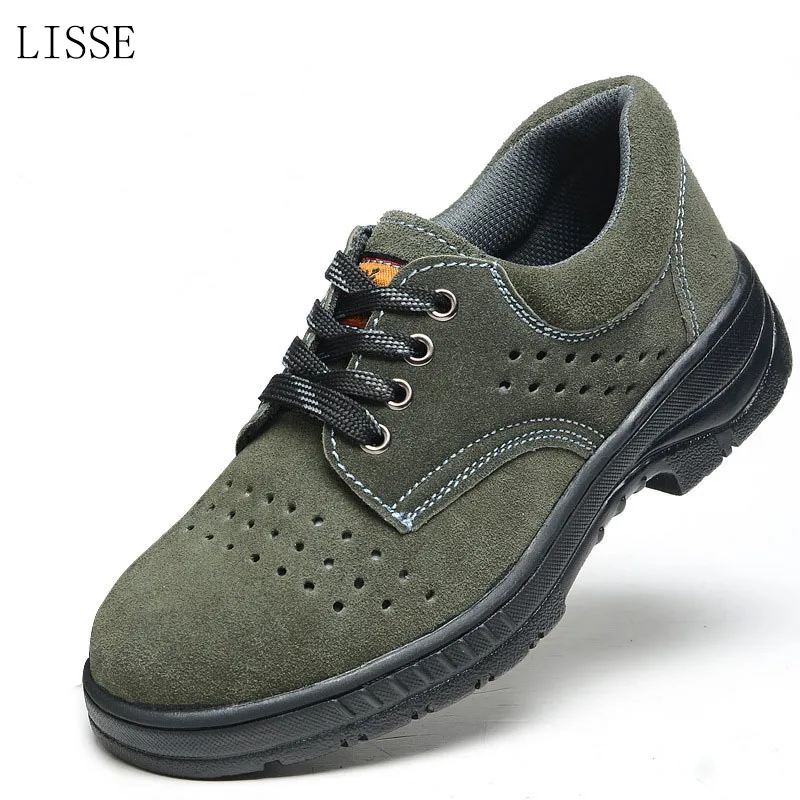 

2017 Men Boots Work Safety Shoes Steel Toe Cap For Anti-Smashing Puncture Proof Durable Breathable Protective Footwear insulant
