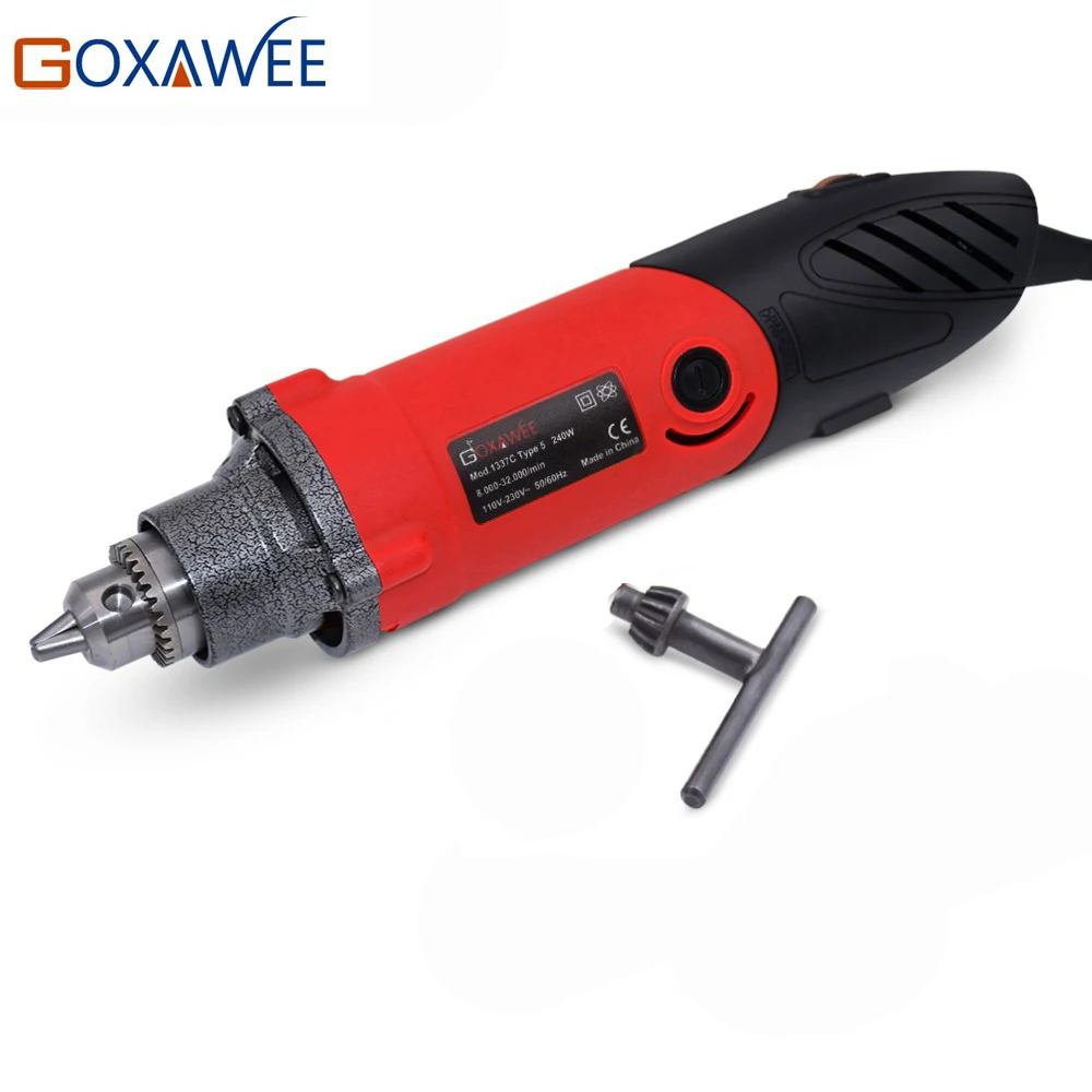 GOXAWEE 240W Big Power Electric Mini Drill Grinder Engraver Rotary Tools Hand Drilling Machine For 